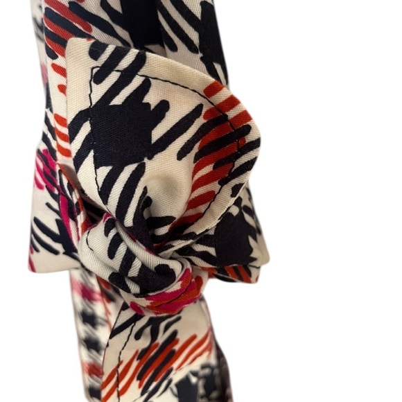 Red Valentino houndstooth black white short sleeve jacket blazer bow large L y2k - Picture 4 of 4